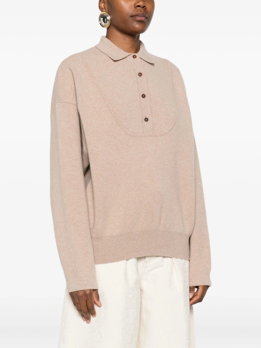 Pulover tricotat JACQUEMUS neutru - Img 3
