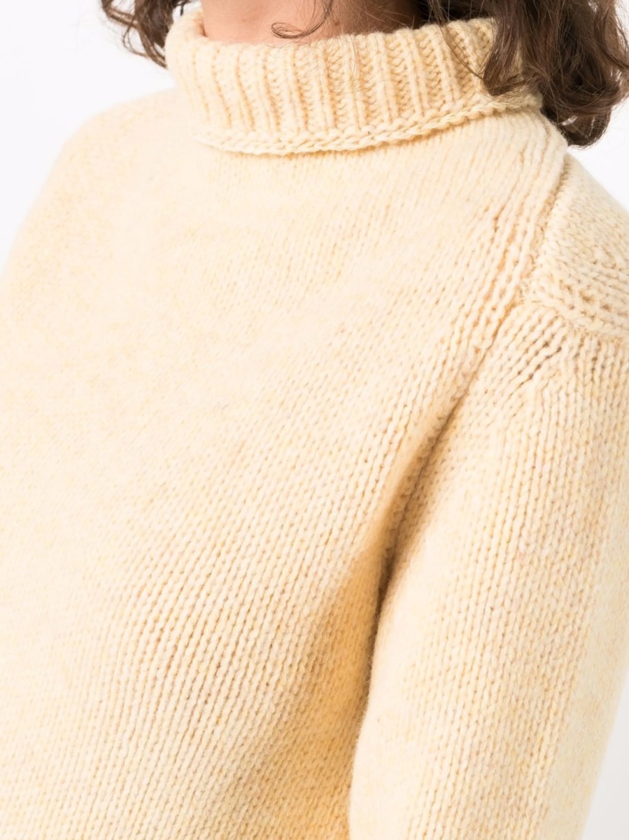 Pulover tricotat Jil Sander galben - Img 5
