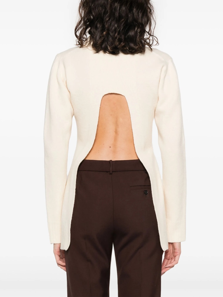 Pulover tricotat Jil Sander neutru - Img 4