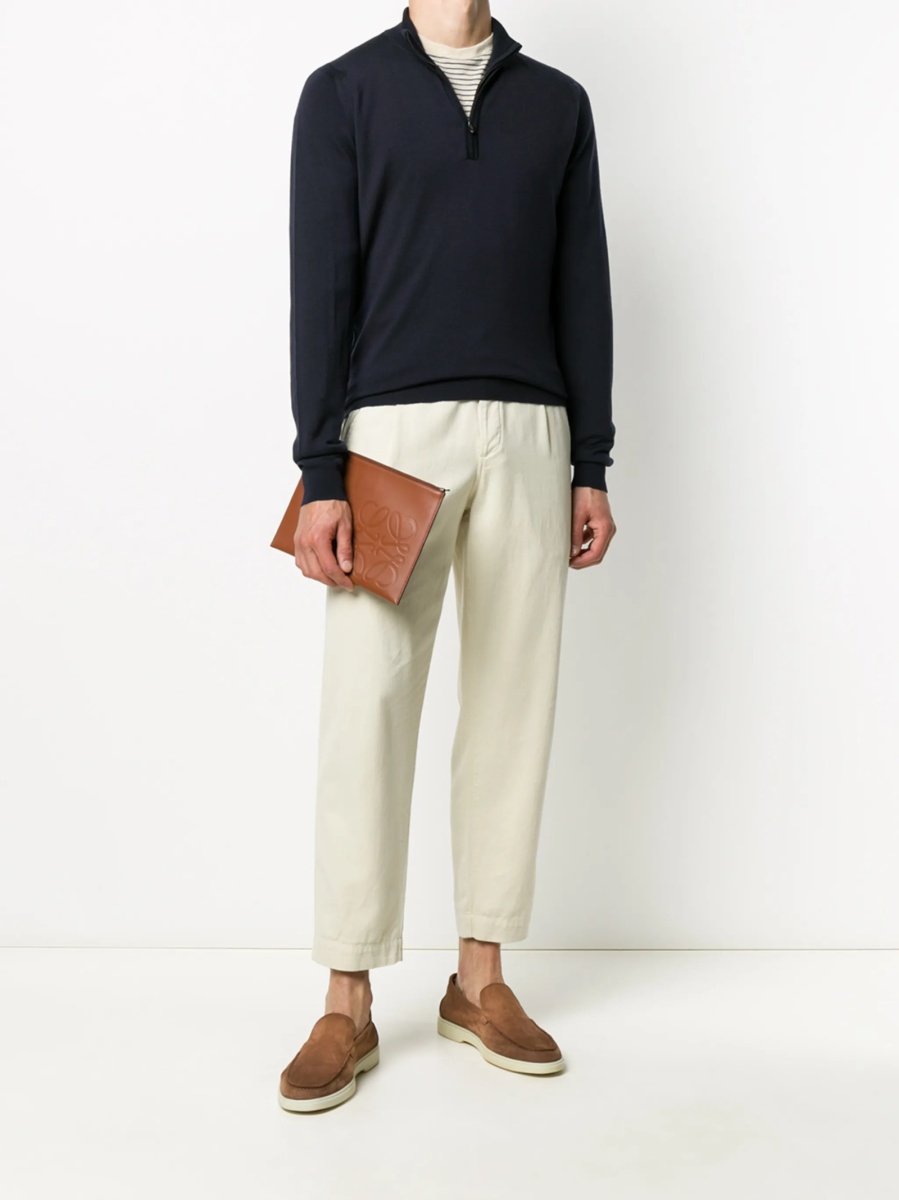 Pulover tricotat John Smedley albastru - Img 2
