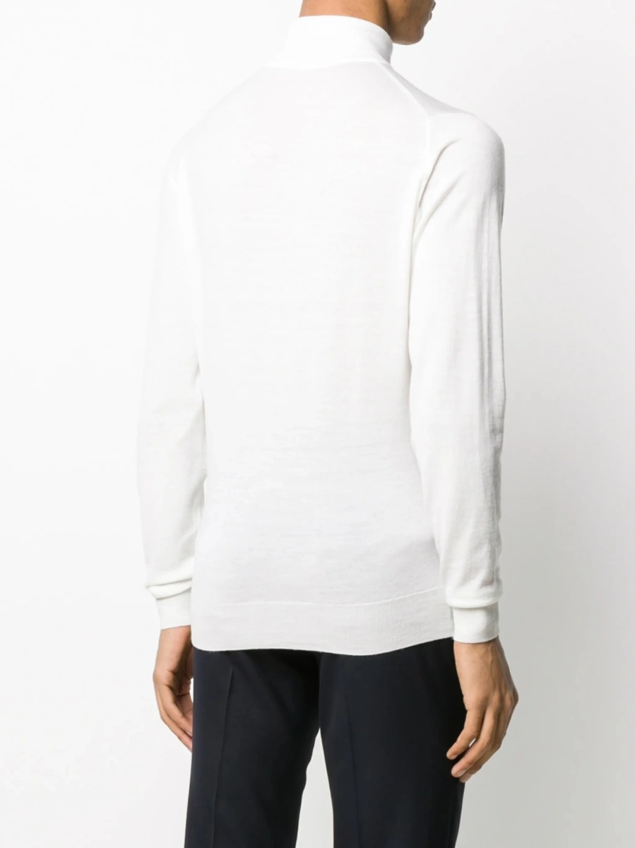 Pulover tricotat John Smedley alb - Img 4