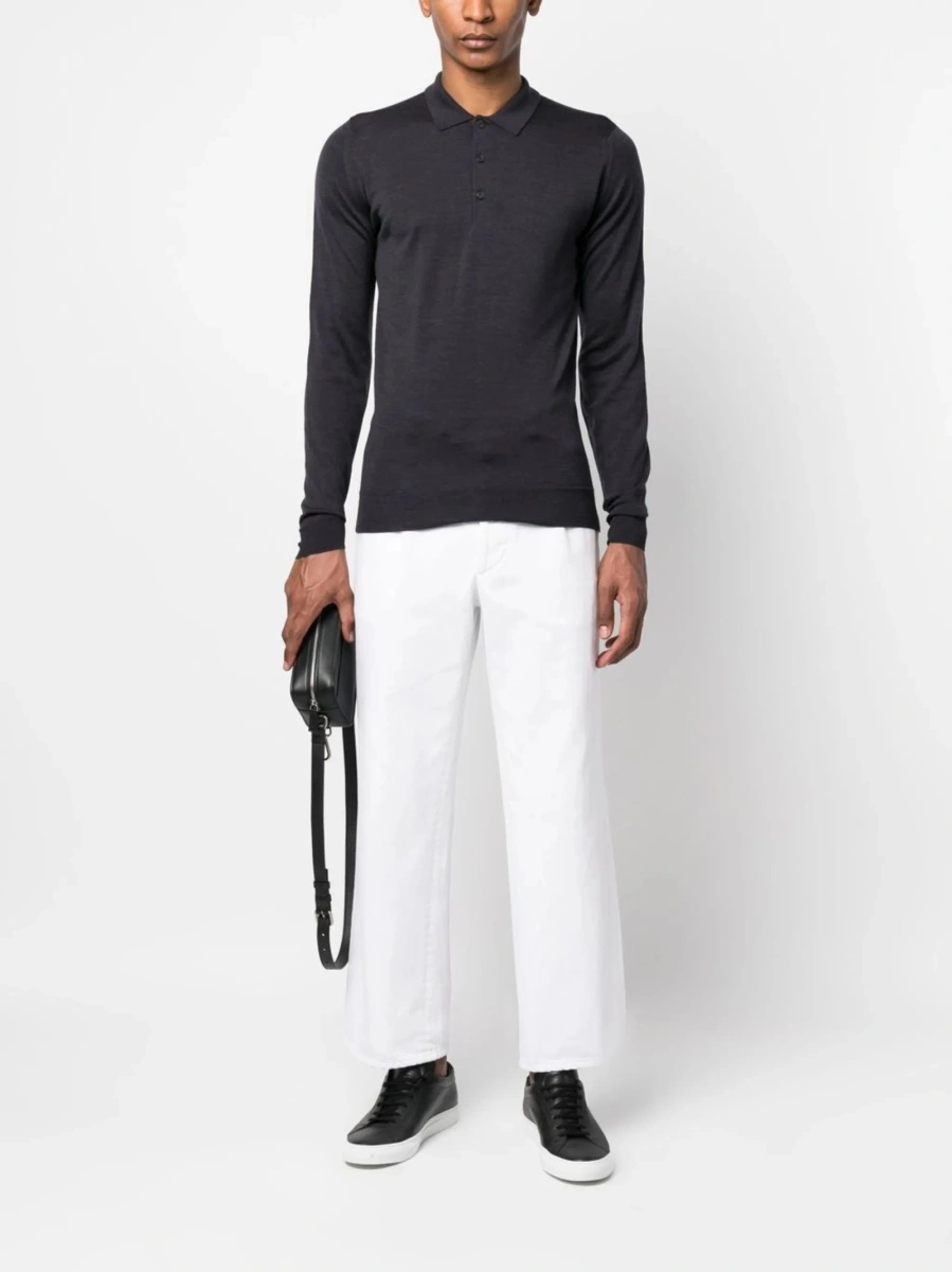 Pulover tricotat John Smedley gri - Img 2