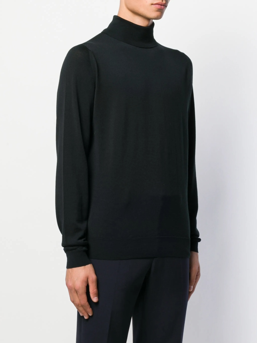 Pulover tricotat John Smedley negru - Img 3