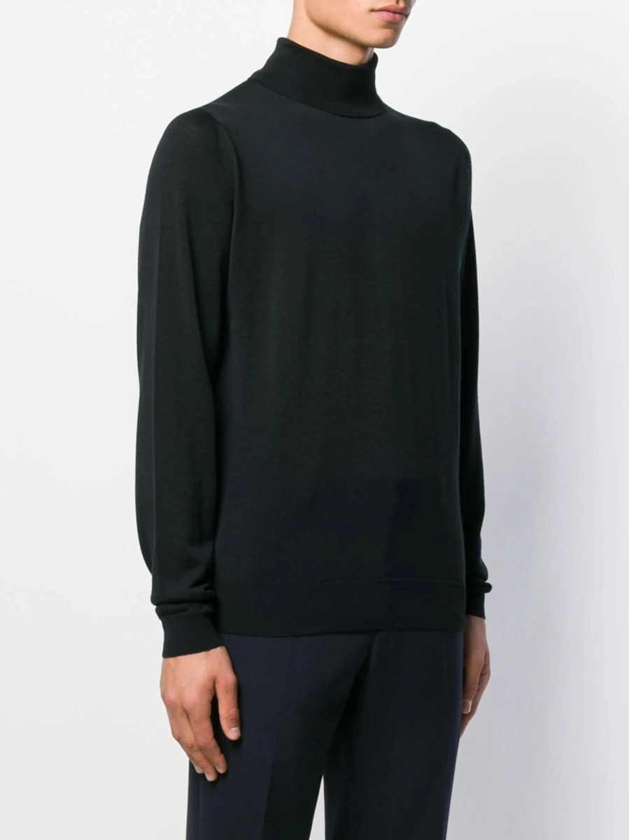 Pulover tricotat John Smedley negru - Img 3
