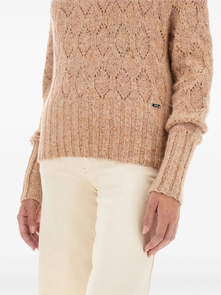 Pulover tricotat KITON neutru - Img 4