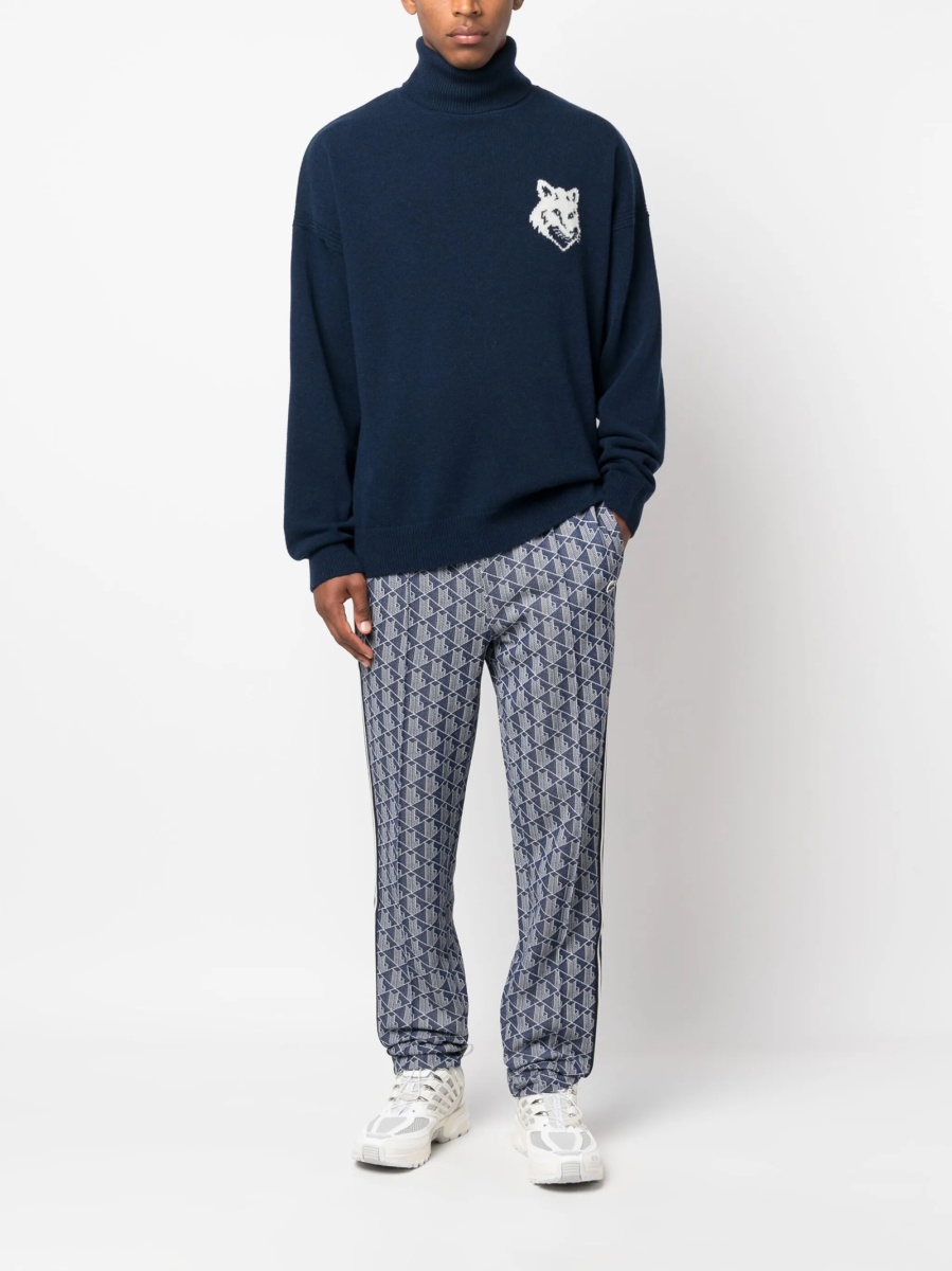 Pulover tricotat MAISON KITSUNÉ albastru - Img 2