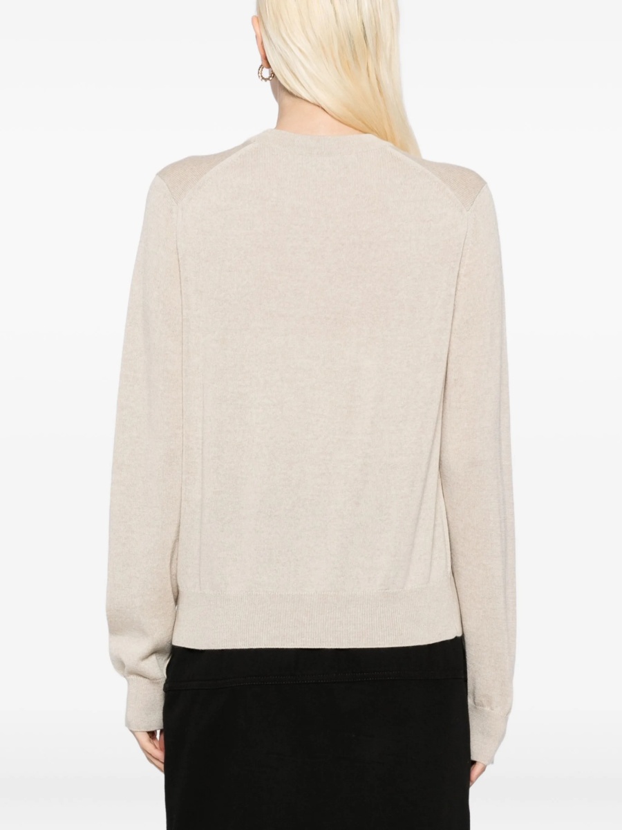 Pulover tricotat MAISON KITSUNÉ neutru - Img 4