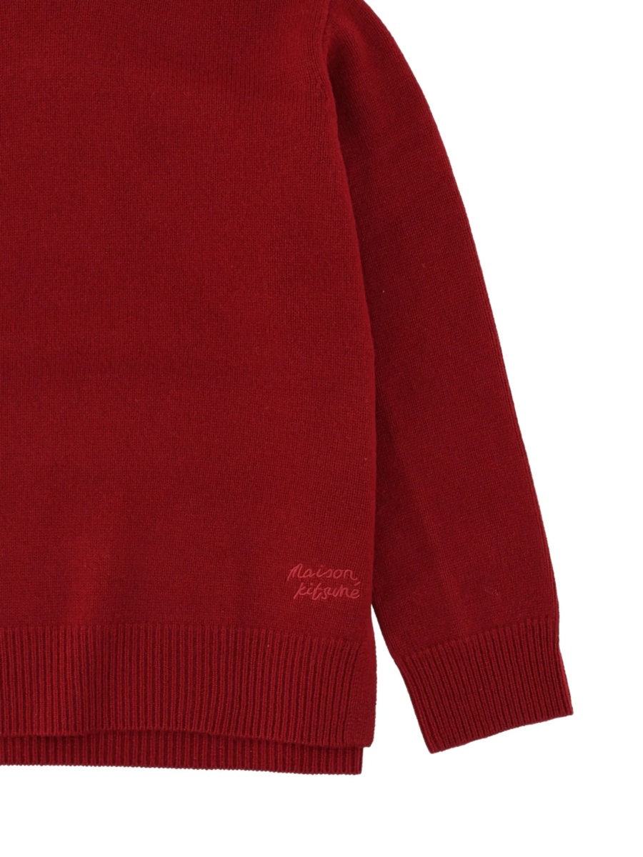 Pulover tricotat MAISON KITSUNÉ rosu - Img 2