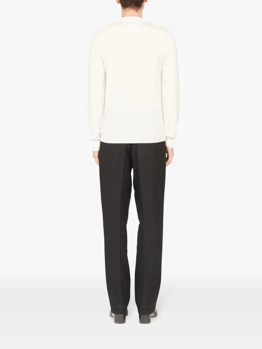 Pulover tricotat Maison Margiela alb - Img 4