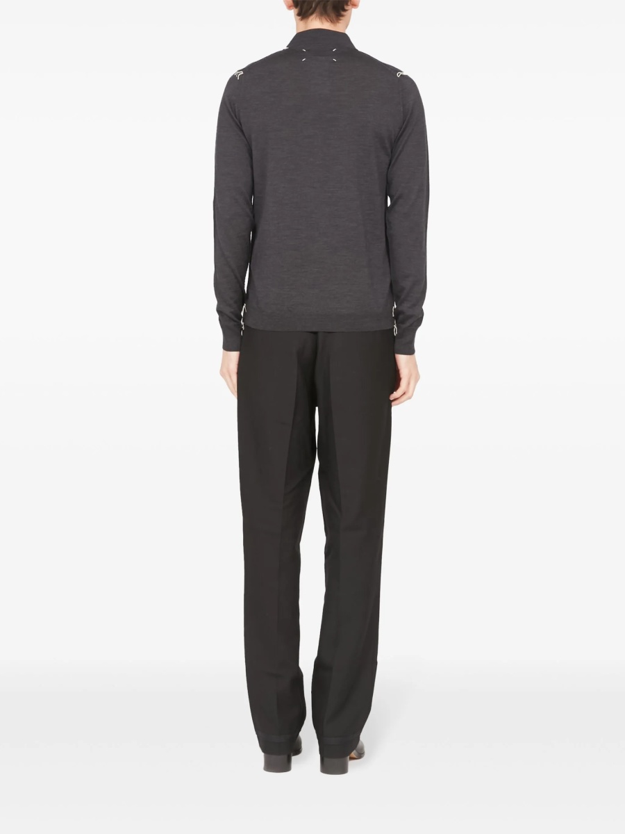 Pulover tricotat Maison Margiela gri - Img 4
