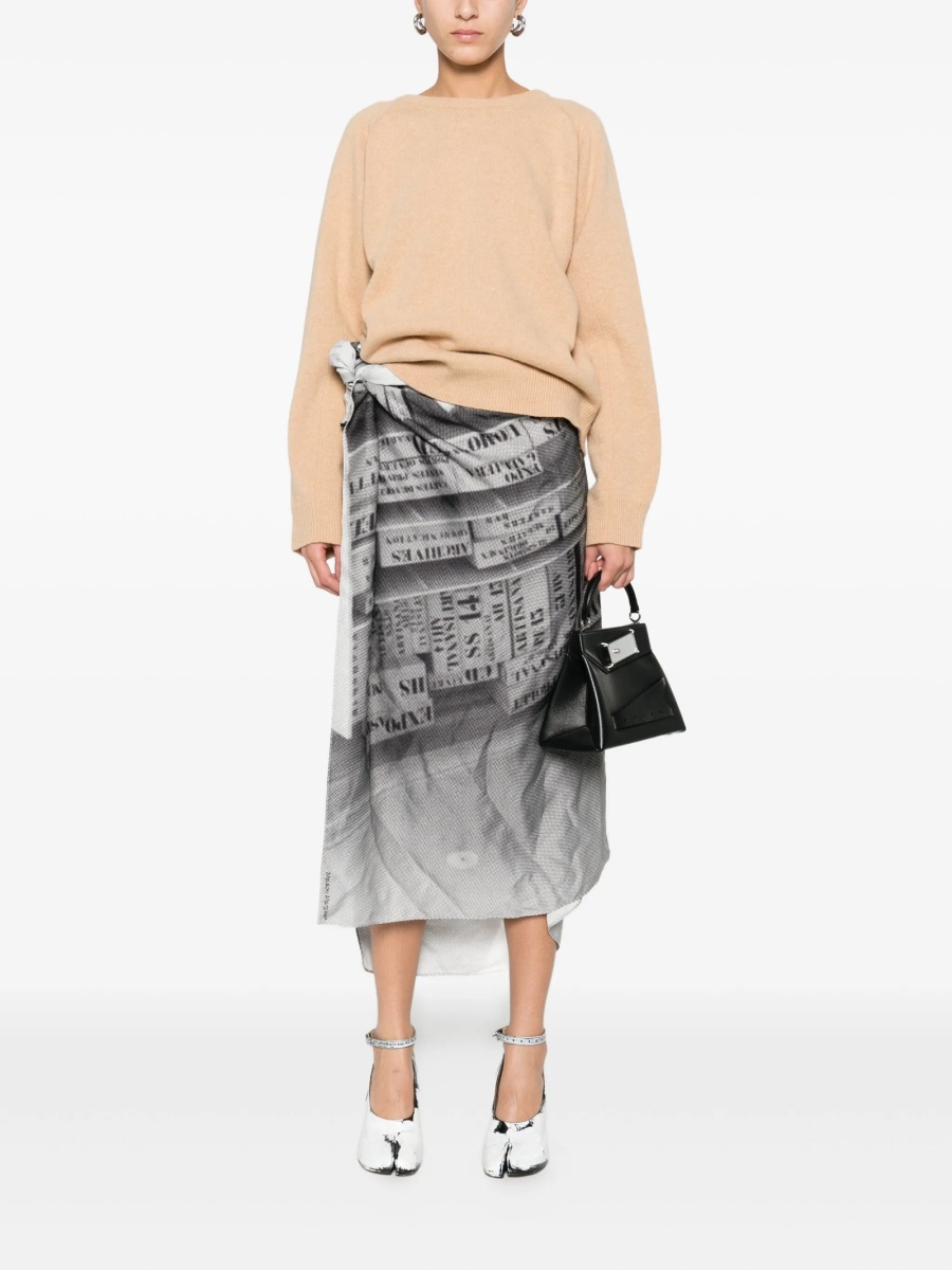 Pulover tricotat Maison Margiela neutru - Img 2
