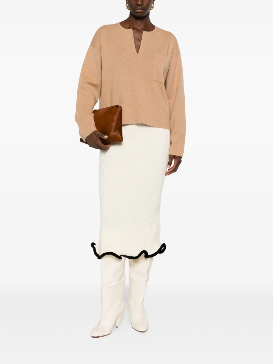 Pulover tricotat Max Mara neutru - Img 2