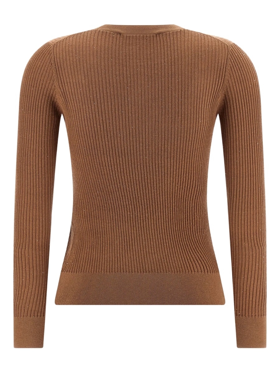 Pulover tricotat MaxMara Studio maro - Img 2