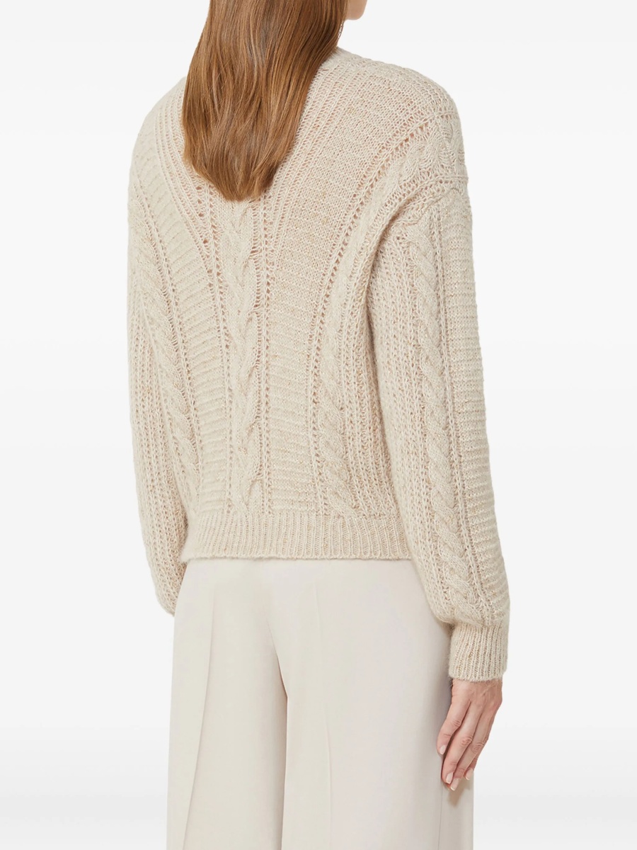 Pulover tricotat MaxMara Studio neutru - Img 2