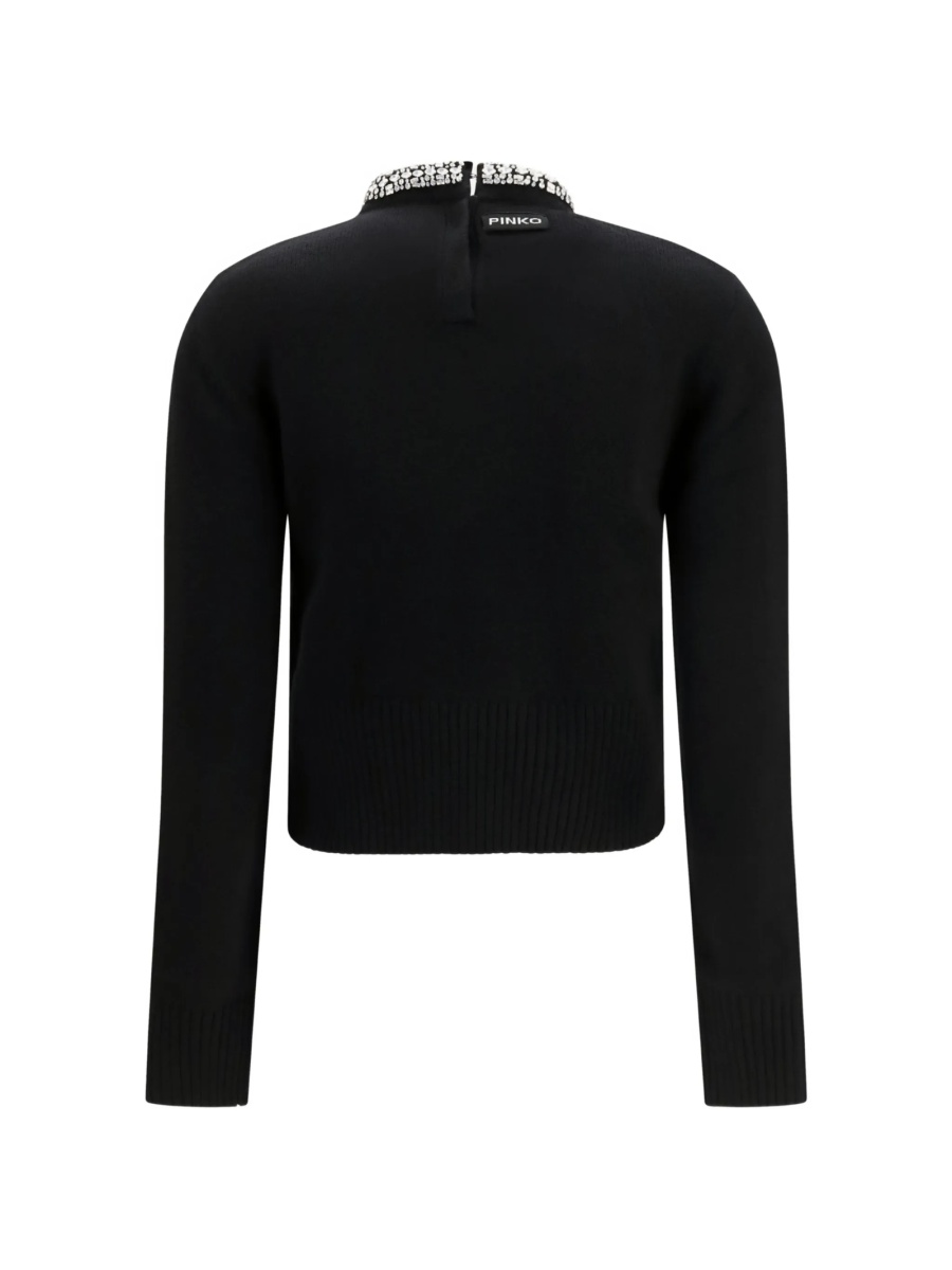Pulover tricotat Pinko negru - Img 2