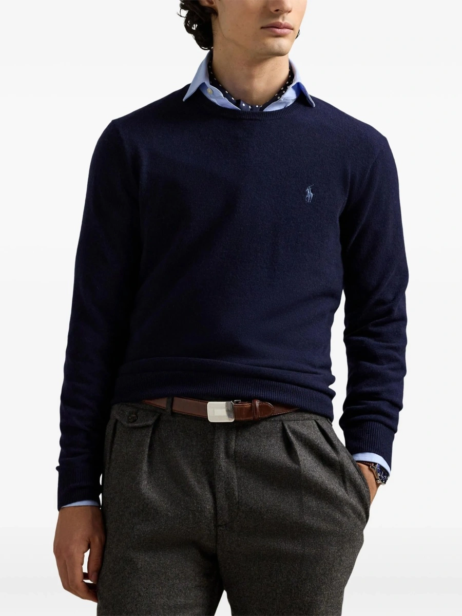 Pulover tricotat Ralph Lauren albastru - Img 3