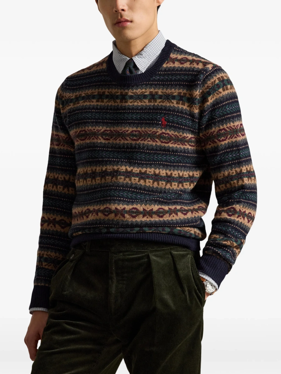 Pulover tricotat Ralph Lauren albastru - Img 3