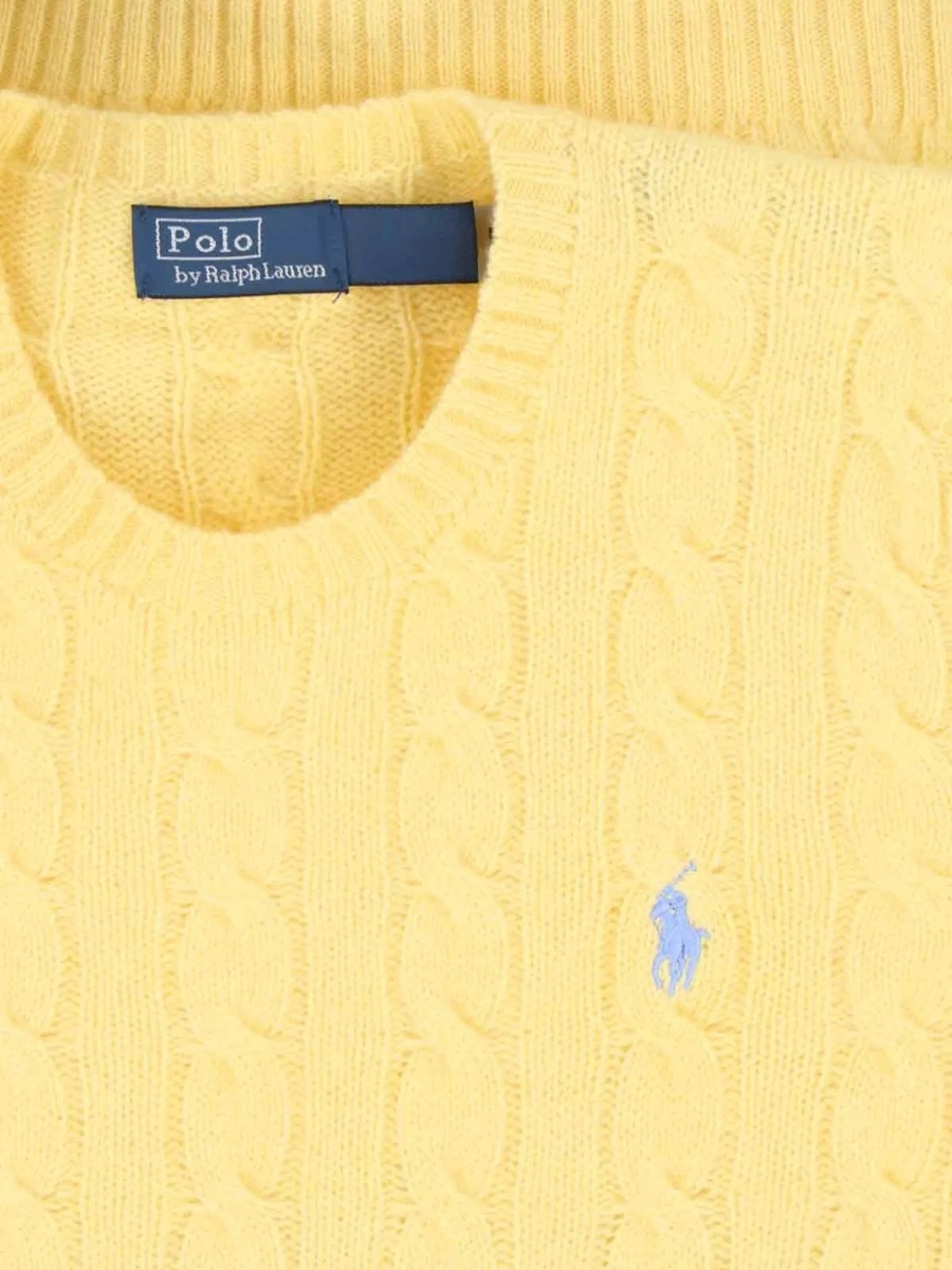 Pulover tricotat Ralph Lauren galben - Img 3