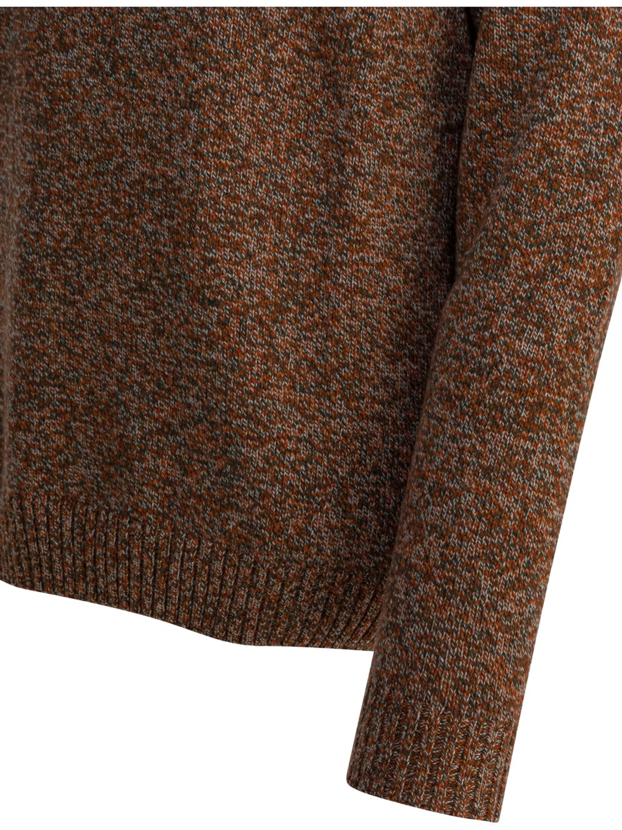 Pulover tricotat SLOWEAR ZANONE maro - Img 4