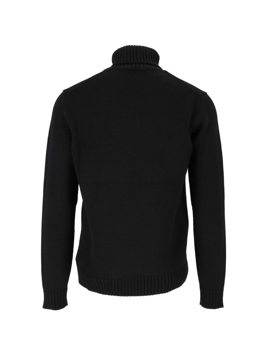 Pulover tricotat SLOWEAR ZANONE negru - Img 2