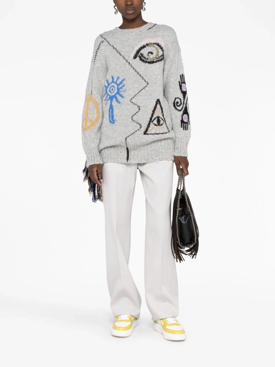 Pulover tricotat Stella McCartney gri - Img 2