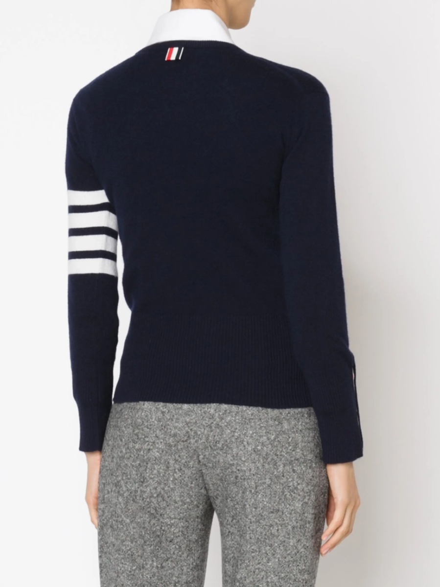 Pulover tricotat Thom Browne albastru - Img 4