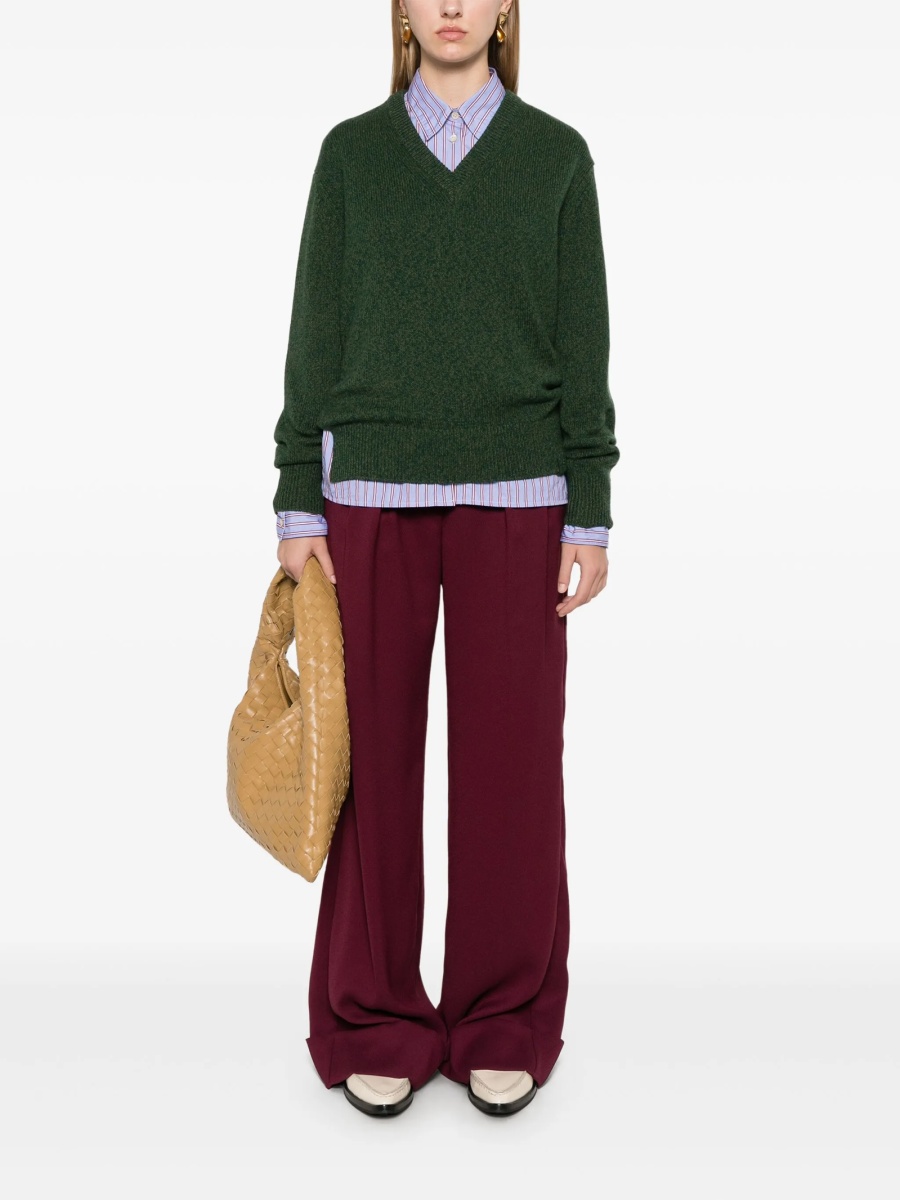 Pulover tricotat Victoria Beckham verde - Img 2