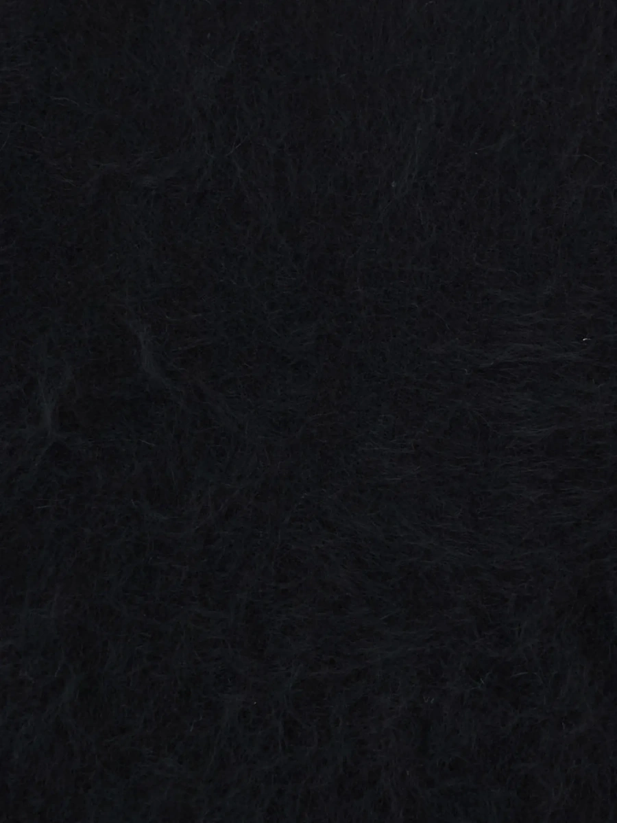 Pulover Turtleneck BRUSHED SHORT SLEEVES with short sleeves and round neck in black cashmere for women - Img 5