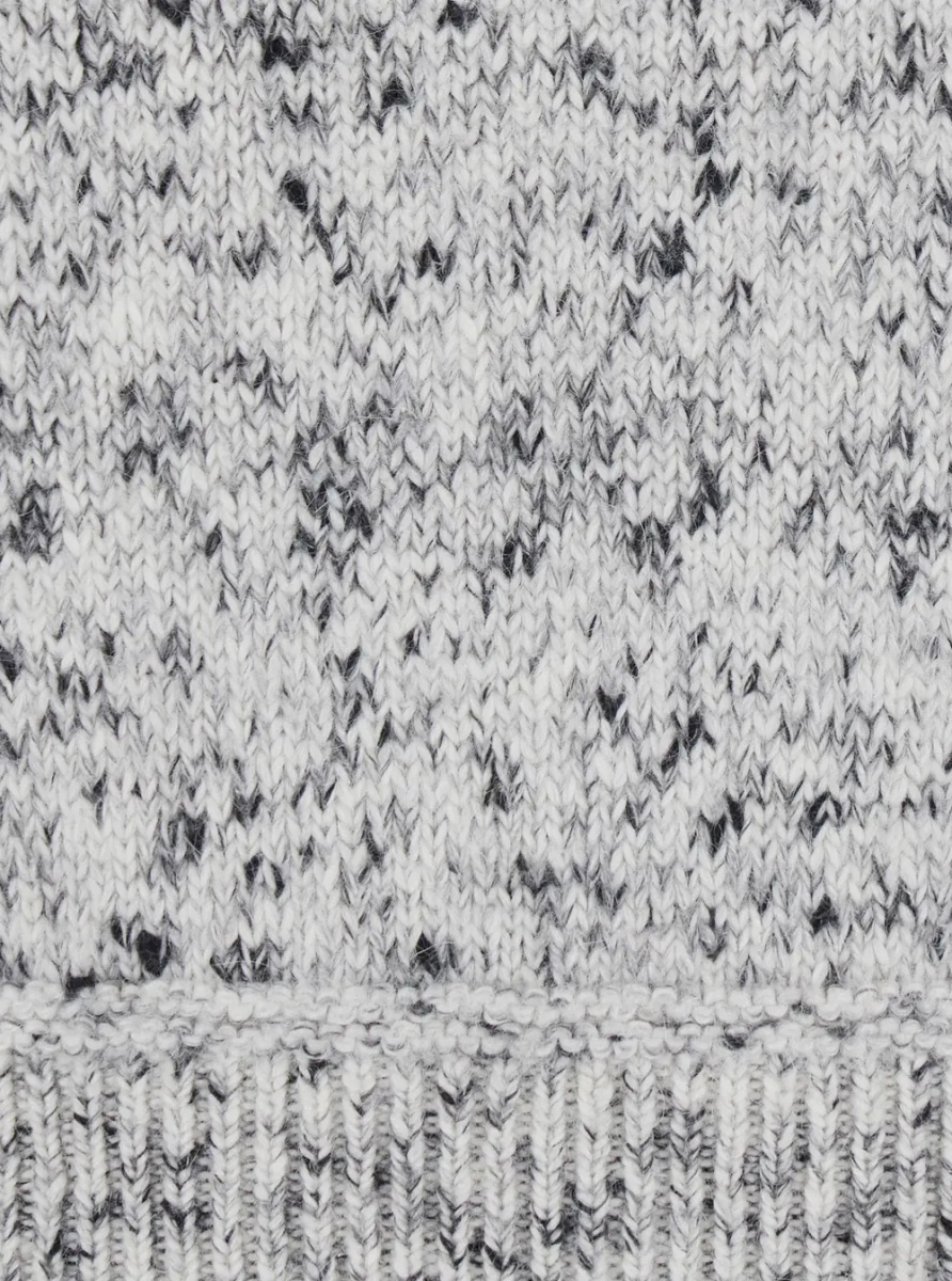 Pulover V-neck long sleeve top in gray Tech Fabric for women - Img 3