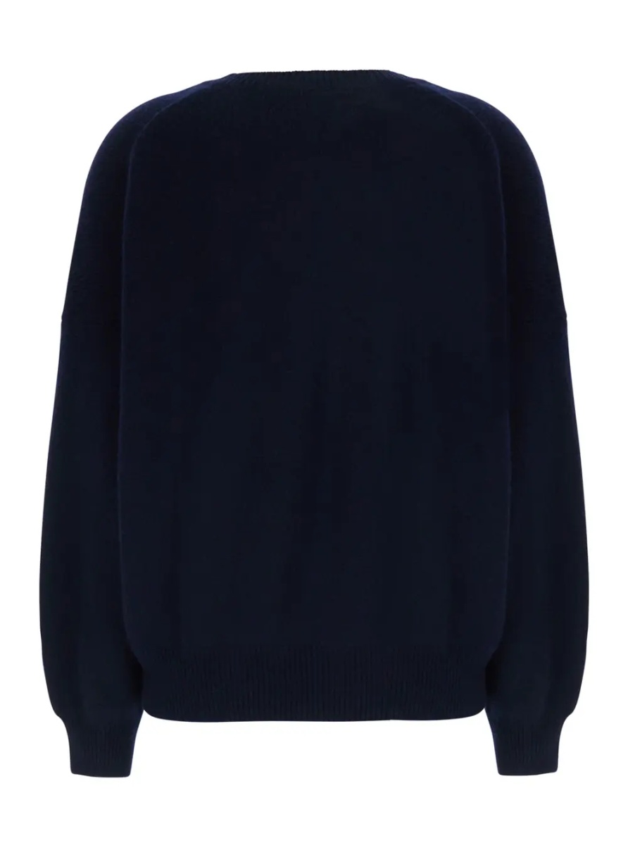 Pulover 'Veira' Blue Sweater with Dropped shoulders and ribbed finishes in cashmere for women - Img 2