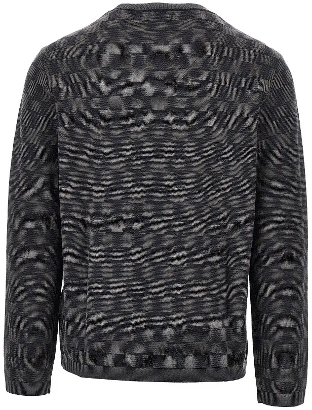 Pulover Virgin wool sweater with Check motif - Img 3