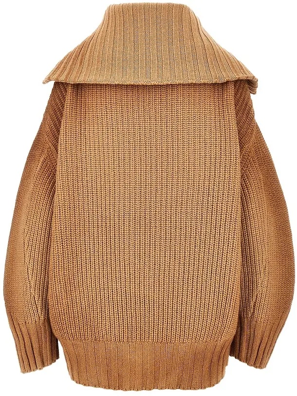 Pulover Wool and cashmere sweater with slanted zip - Img 3