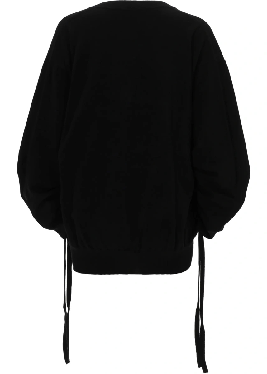 Pulovere Maglia In Cotone Con Scollo A V - Img 2