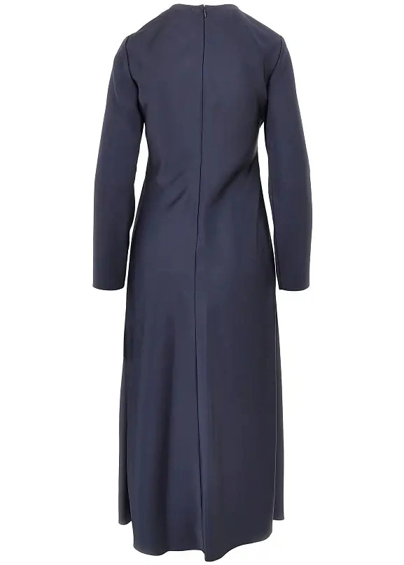Rochie casual Emporio Armani albastra din twill - Img 3