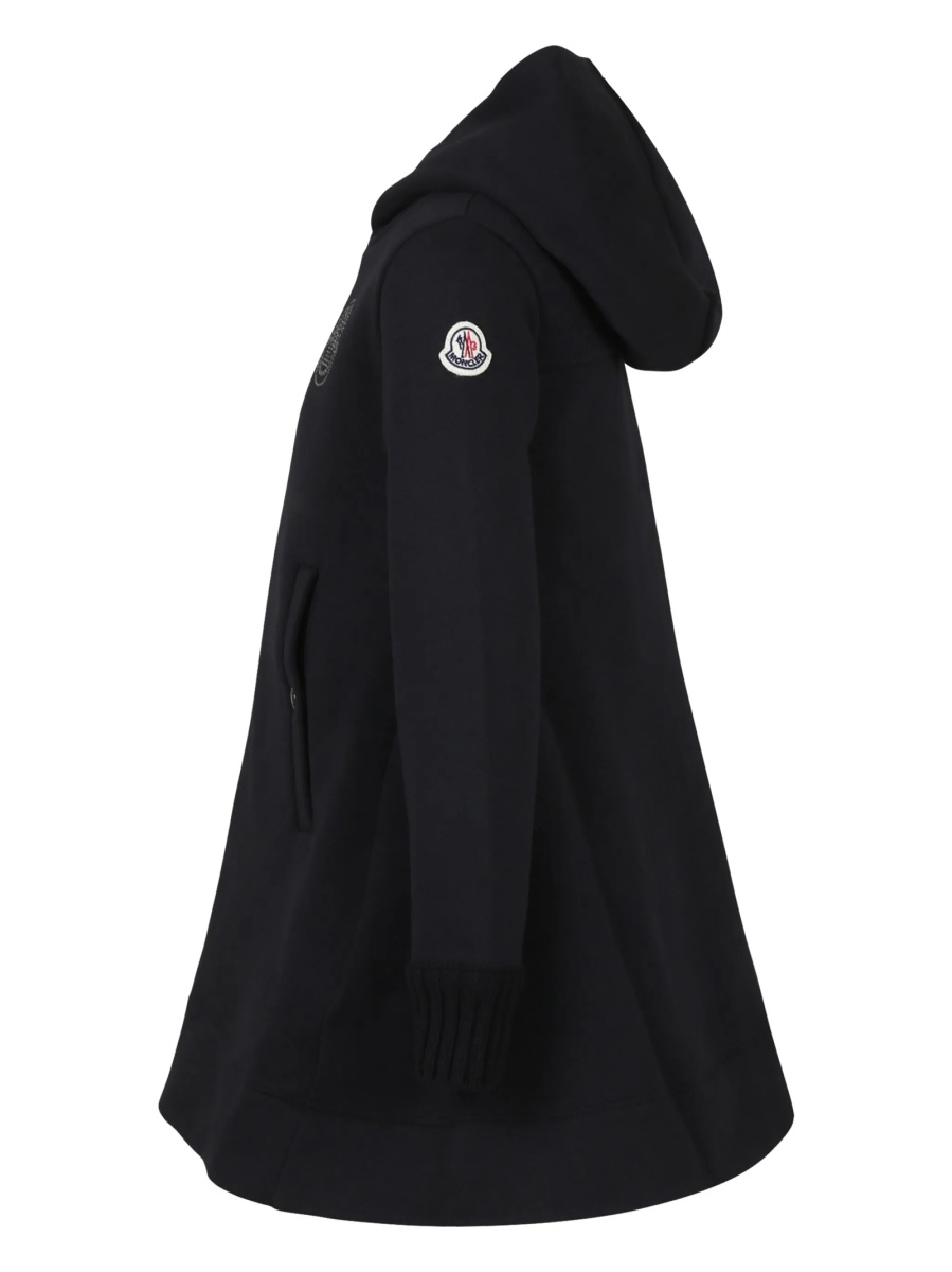 Rochie casual Moncler neagra din bumbac si lana - Img 3