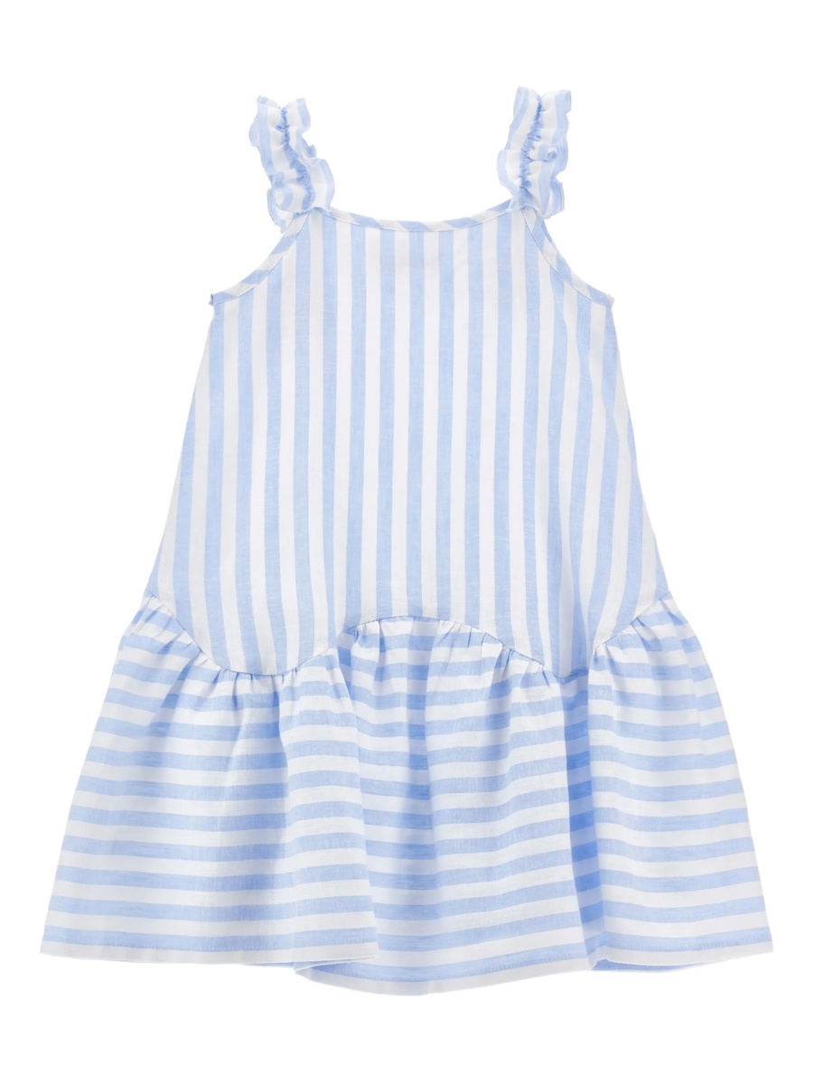Rochie casual Monnalisa albastra din vascoza si in - Img 2