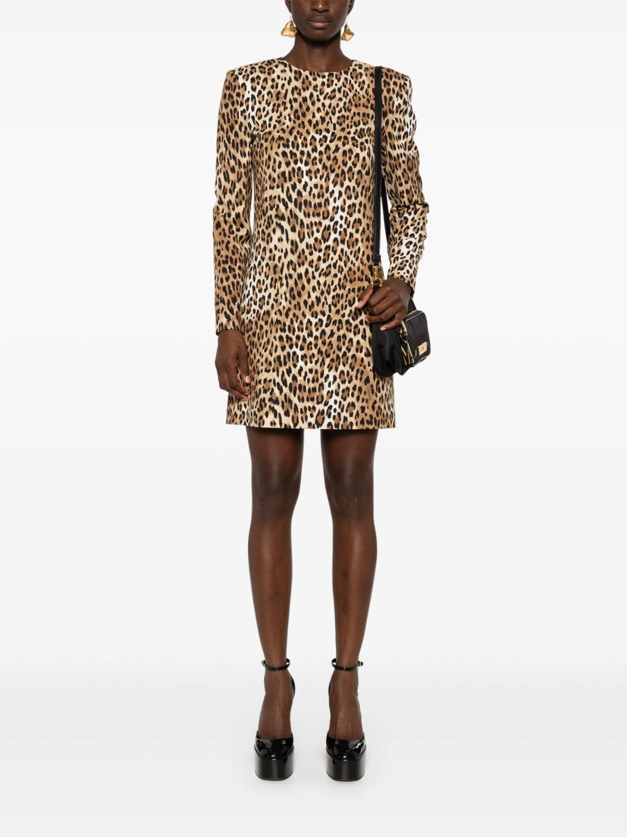 Rochie de ocazie Moschino maro din lana si elastan - Img 2
