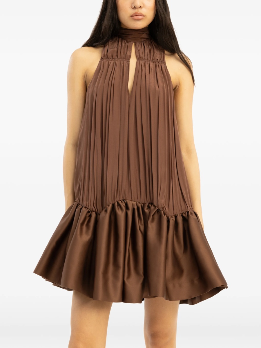 Rochie de ocazie ROTATE Birger Christensen maro din vascoza - Img 4