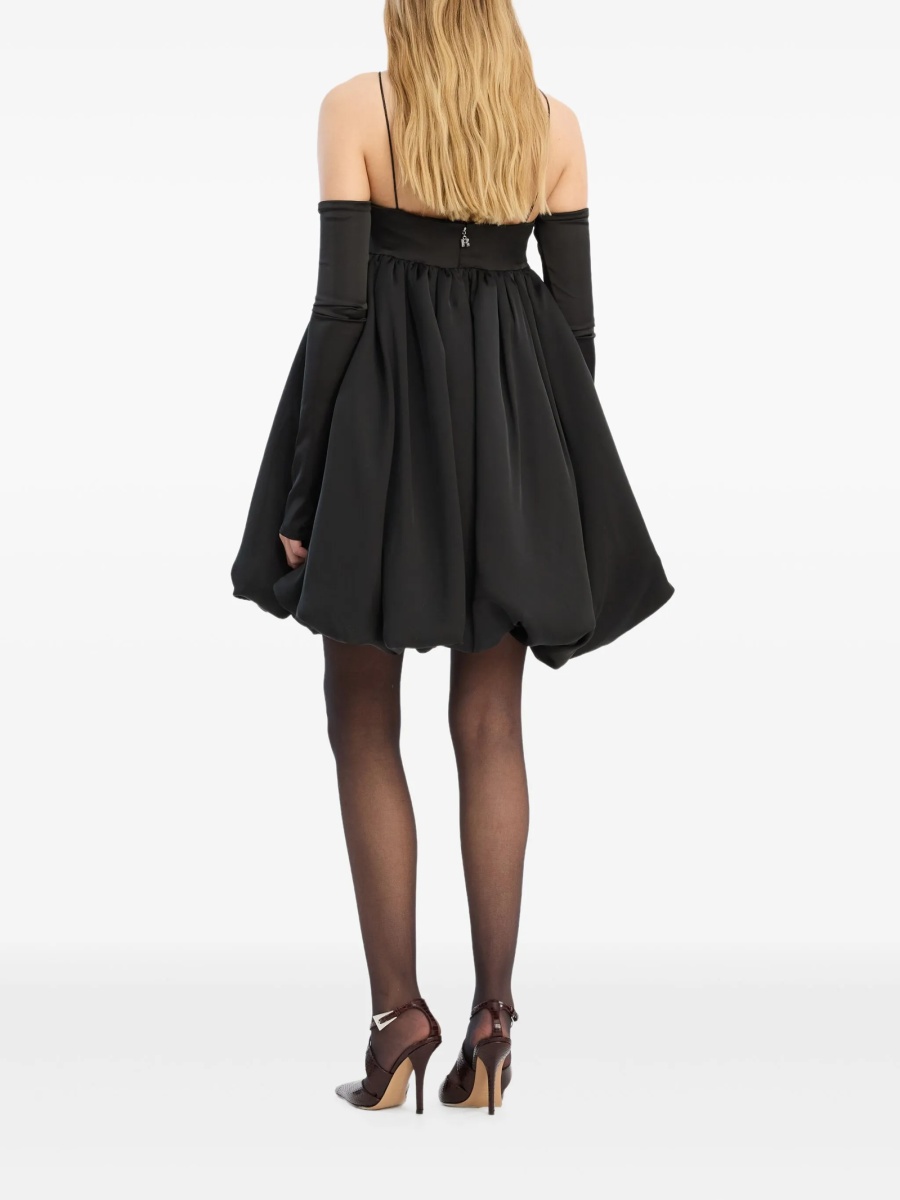 Rochie de ocazie ROTATE Birger Christensen neagra din poliester reciclat - Img 3
