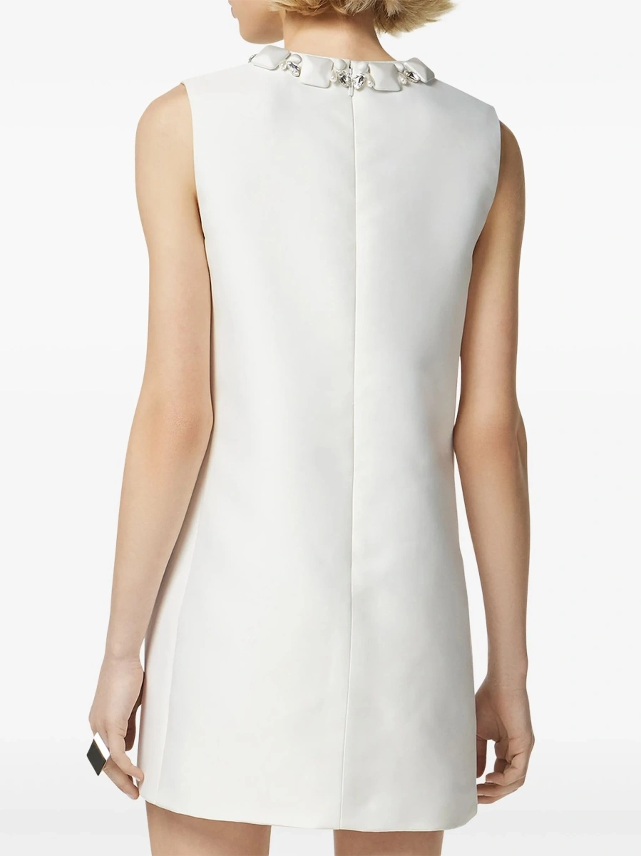 Rochie de ocazie Versace alba din matase si polyester - Img 4