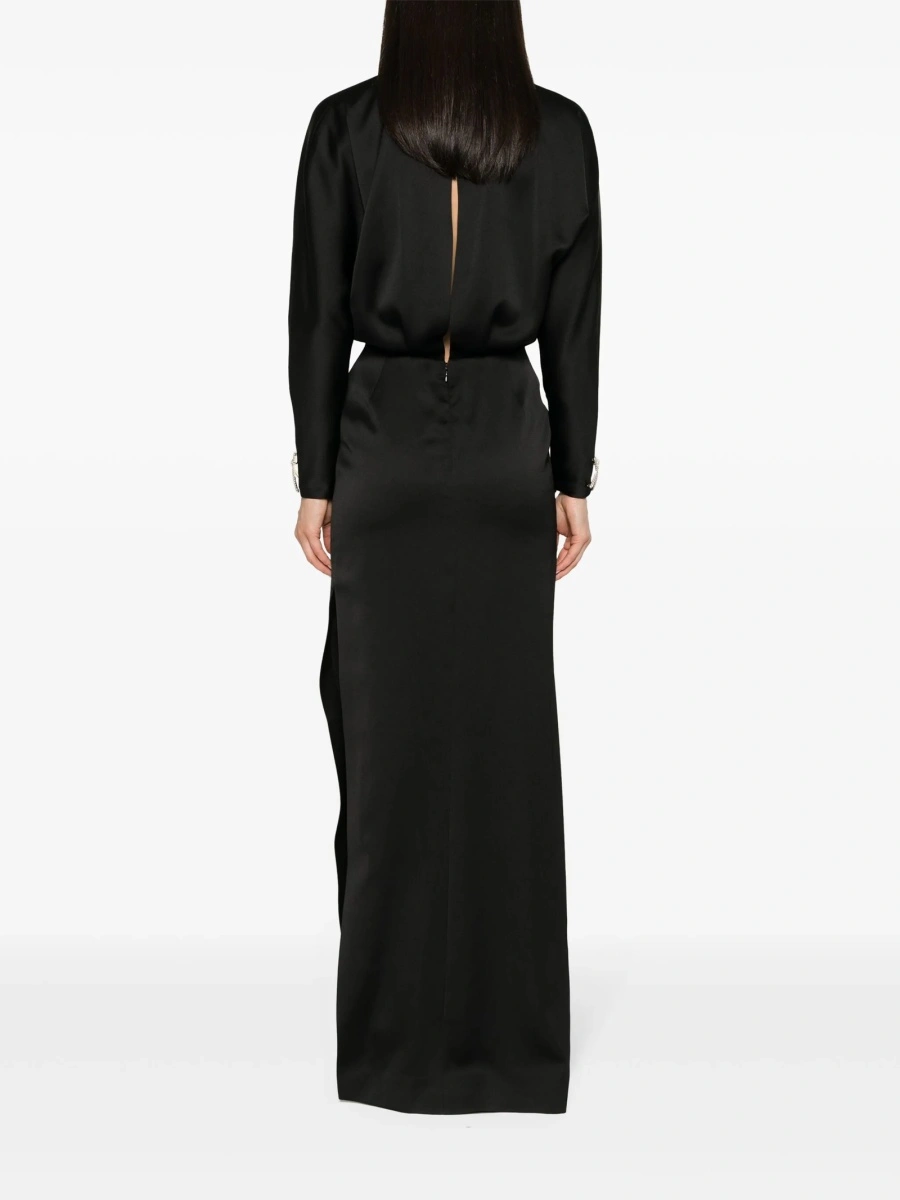 Rochie de seara GENNY neagra din polyester - Img 4