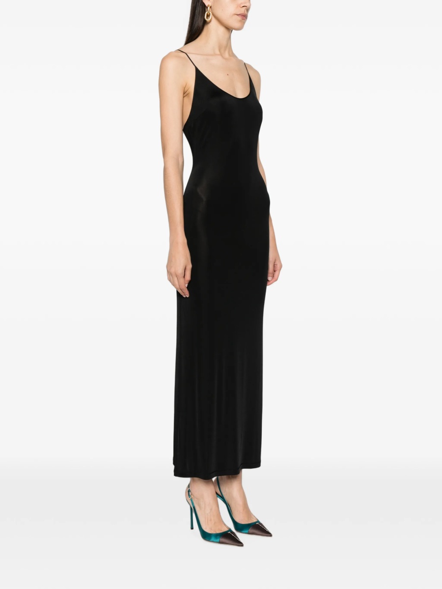 Rochie de seara Saint Laurent neagra din vascoza si elastan - Img 4
