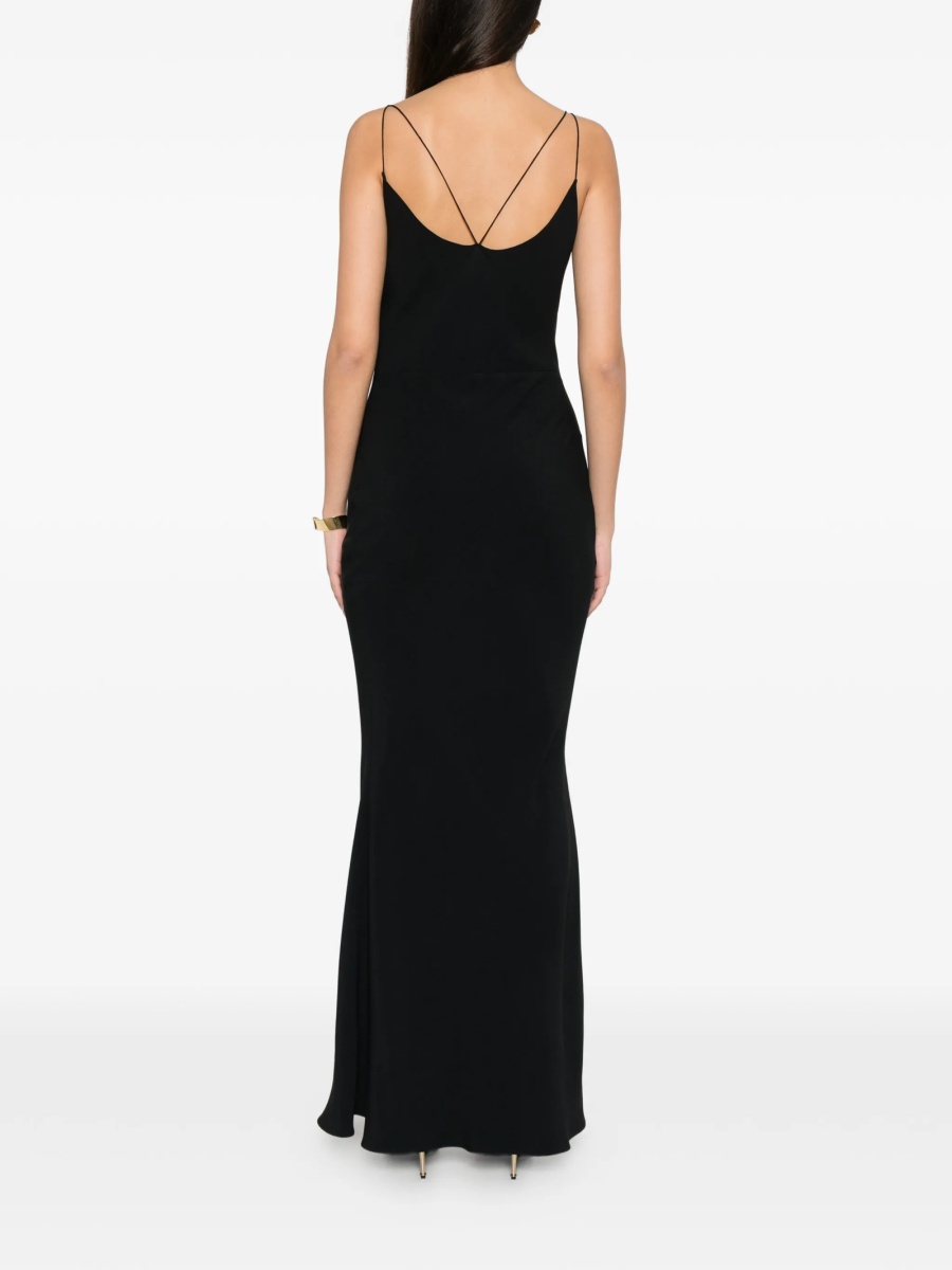 Rochie de seara Tom Ford neagra din vascoza si acetat - Img 4