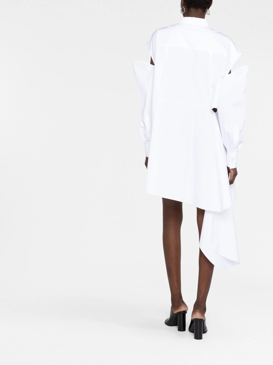 Rochie de zi Alexander McQueen alba din bumbac - Img 4