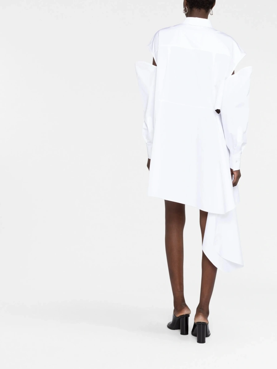 Rochie de zi Alexander McQueen alba din bumbac - Img 4