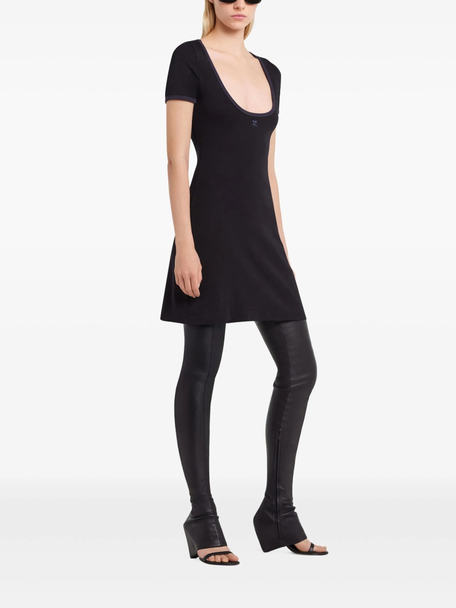 Rochie de zi COURRÈGES neagra - Img 3