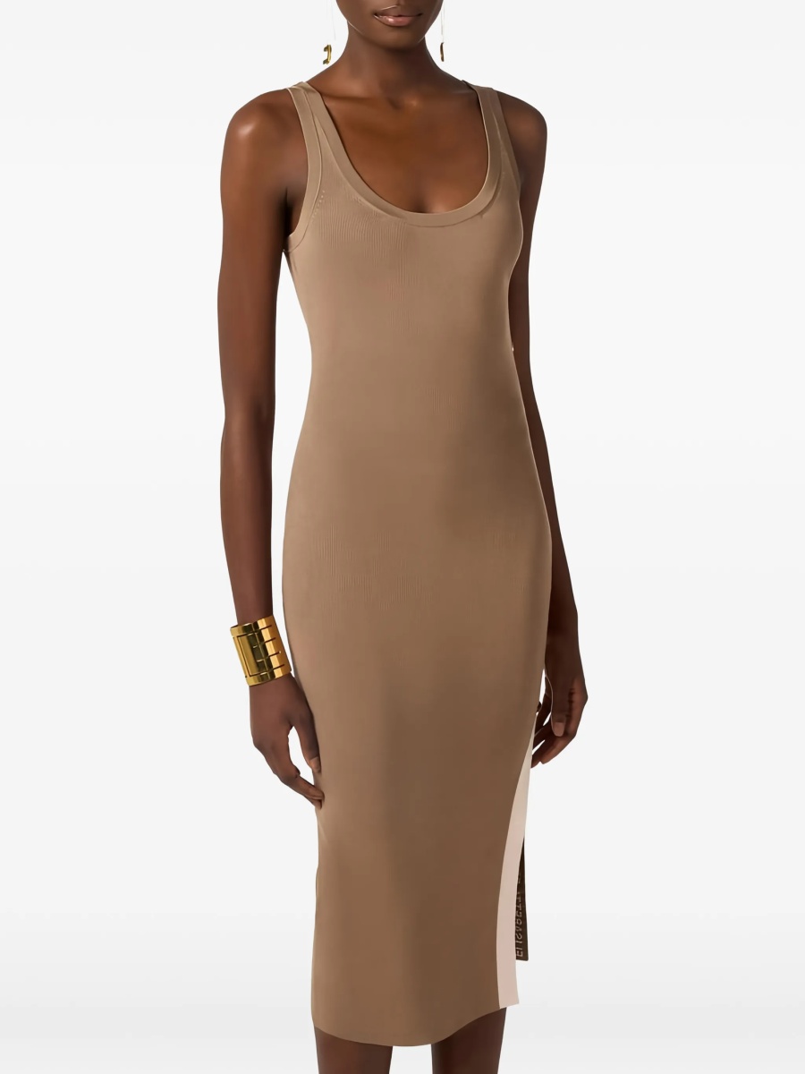 Rochie de zi Elisabetta Franchi neutra - Img 4