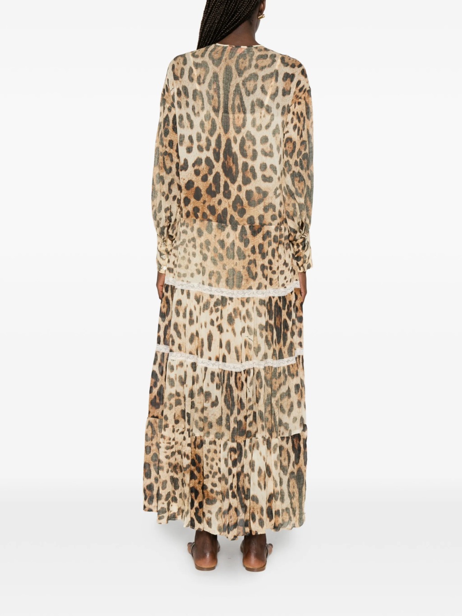 Rochie de zi Ermanno Scervino neutra din bumbac si vascoza - Img 4