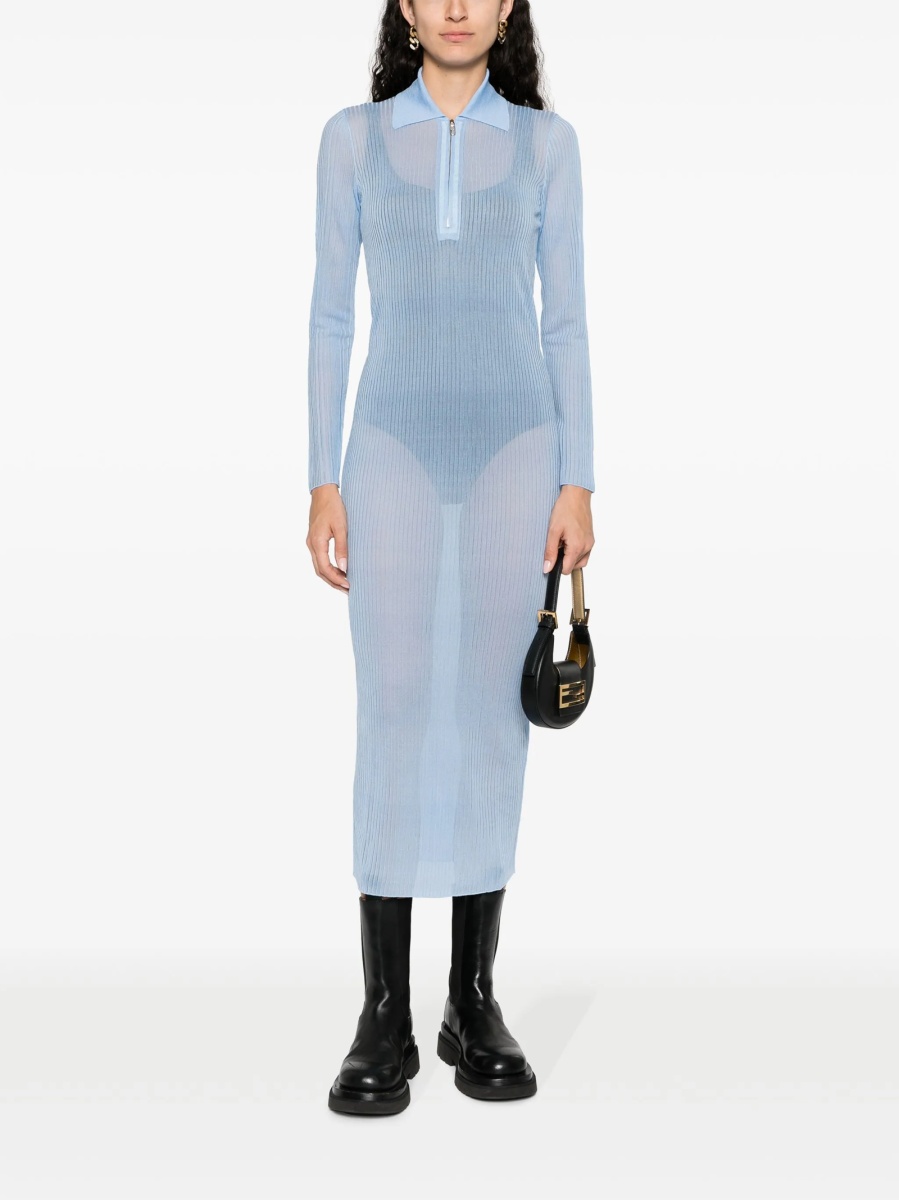 Rochie de zi Fendi albastra - Img 2