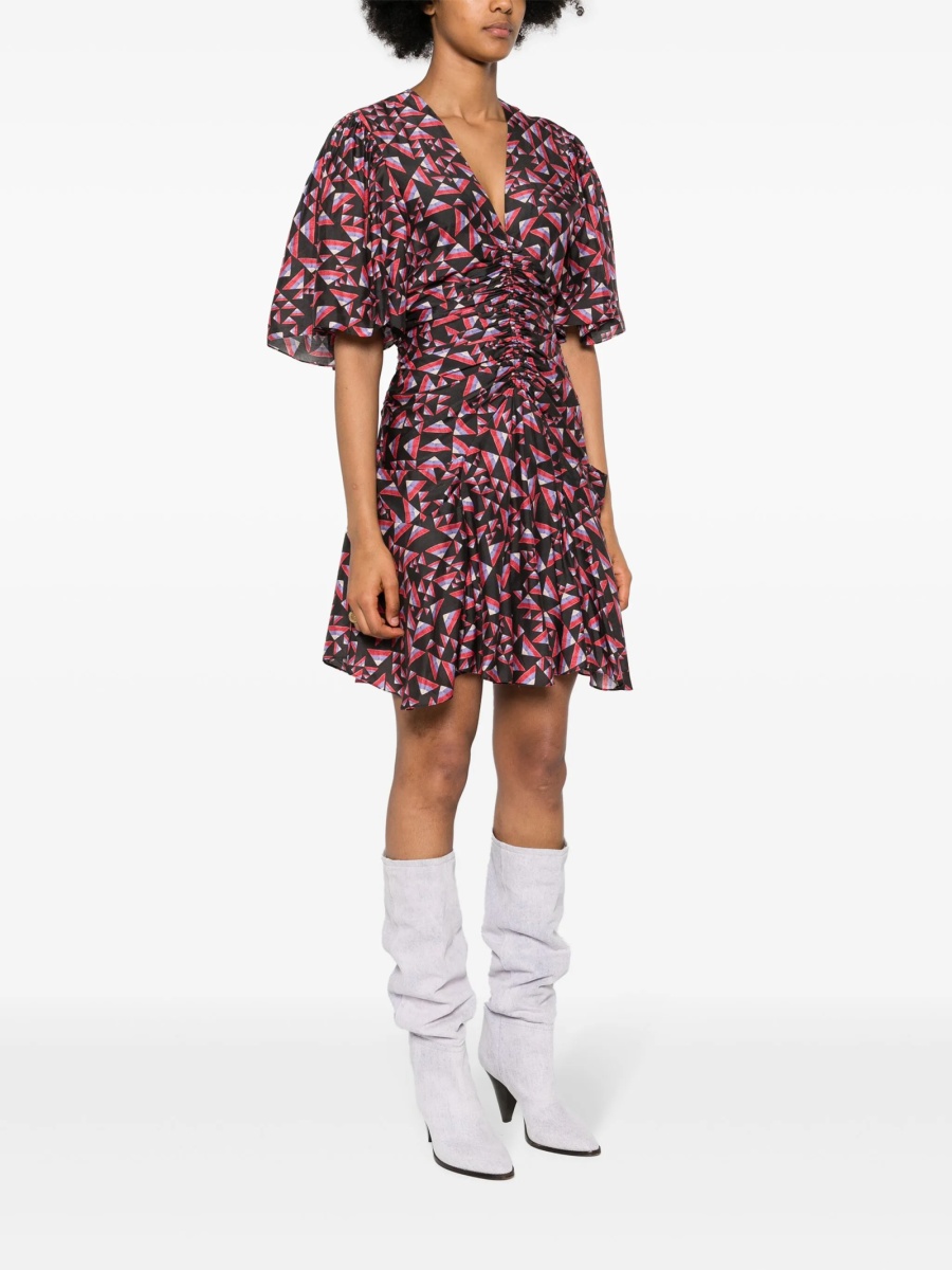 Rochie de zi Isabel Marant neagra din matase si poliamida - Img 3